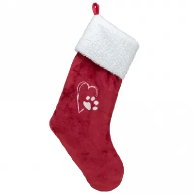 Produktbild von Trixie Xmas Weihnachtsstrumpf Plüsch rot/weiß