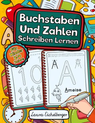 Produktbild von Buchstaben Und Zahlen Schreiben Lernen Für Kinder 2-4 Jahre