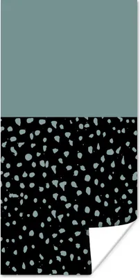 Produktbild von MuchoWow® Poster Polka dots - Grün - Schwarz 20x40 cm - Plakat - Foto