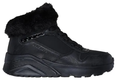 Produktbild von Skechers Mädchen UNO Lite Comfurt CollarAnkle Boot, Schwarze Synthetik-Einfassun
