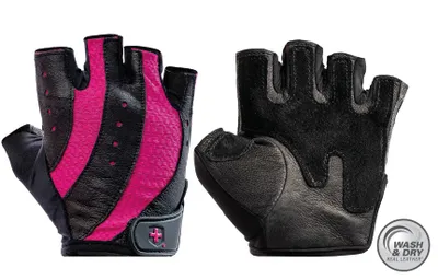 Produktbild von Harbinger Women's Pro Wash & Dry Fitnesshandschuhe Schwarz/Pink L