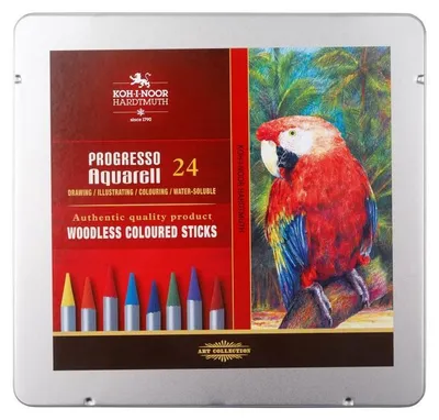 Produktbild von Progresso Aquarell- Vollminenstifte  24er Set im Metalletui