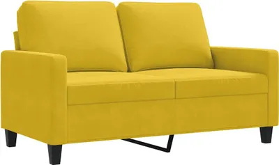 Produktbild von vidaXL 2-Sitzer-Sofa Gelb 120 cm Samt