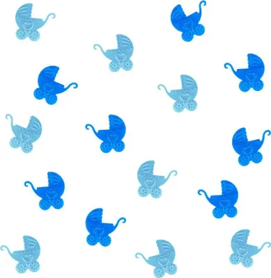 Produktbild von Oblique Unique Konfetti Kinderwagen Baby Shower Schwanger Baby Mix - hellblau blau