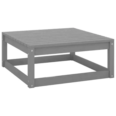 Immagine prodotto di Sgabello da Giardino con Cuscino Grigio Legno Massello di Pino
