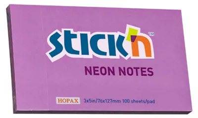 Produktbild von Notes samoprzylepny 127x76 mm fioletowy neonowy 100 kartek