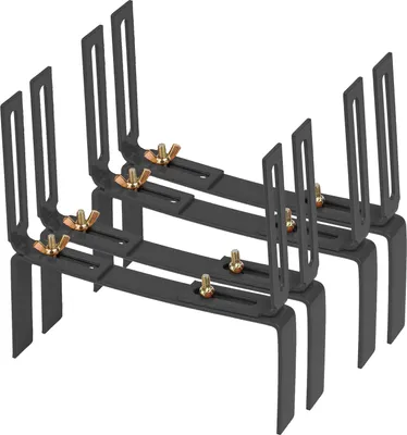 Produktbild von BigDean 4 Stück Blumenkastenhalter anthrazit Standard H-Form Kasten Halter Balkonkastenhalter