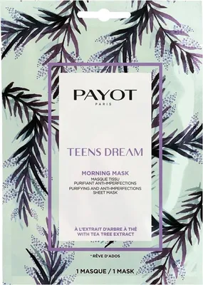 Zdjęcie produktu dla Payot, Teens Dream, White Tea Extract, Purifying, Sheet Mask, For Face, Morning, 19 g