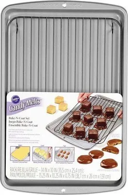 Produktbild von Wilton Bake-N-Coat Set / Backform mit Abtropfgitter