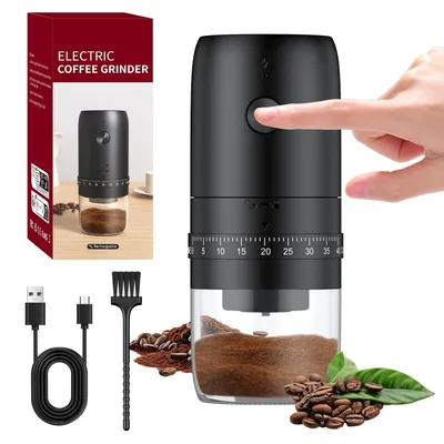Kaffeemühle elektrisch, 40 Mahlgrade, Keramik, USB-C, 1800 mAh, tragbar