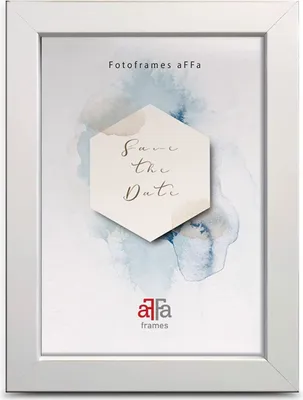 Produktbild von aFFa frames, Hekla, Bilderrahmen aus MDF, Fotorahmen, Wechselrahmen, Rechteckig, mit Acrylglasfront, Weiß, 50x70 cm