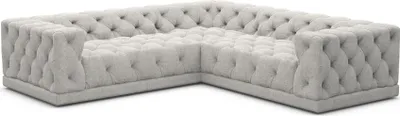 Produktbild von Strukturstoff Ecksofa Meliva Hellgrau