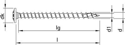 Produktbild von Heco -TOPIX-plus 8,0x40 Vollgew. T-40 Tellerkopf blank, gleitbeschichtet, 61844