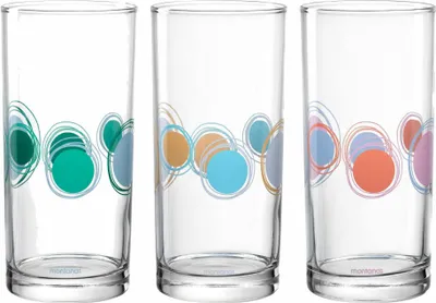 Image de montana Verre à boire :new dots Set de 3, gobelet à pois, verre sodocalcique, multicolore, 280 ml, 046007
