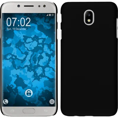 Produktbild von PhoneNatic Case kompatibel mit Samsung Galaxy J5 2017 - Hülle schwarz gummiert Hard-case + 2 Schutzfolien