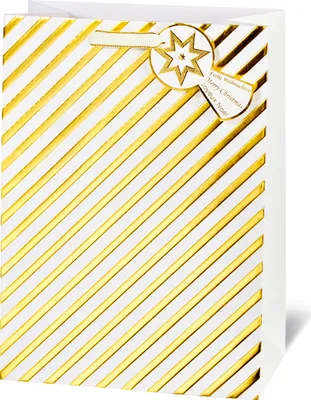 Produktbild von Weihnachten - Tasche - Geschenktüte im A4-Format - Christmas Stripes