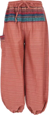 Produktbild von Leichte Yogahose, Tai Chi Hose, Goa Hose, Freizeithose - Rostorange, Herren, Baumwolle, Hosen