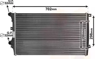Image de VAN WEZEL Radiateur moteur avec accessoires (58012206) pour SKODA Superb II VW Caddy IV