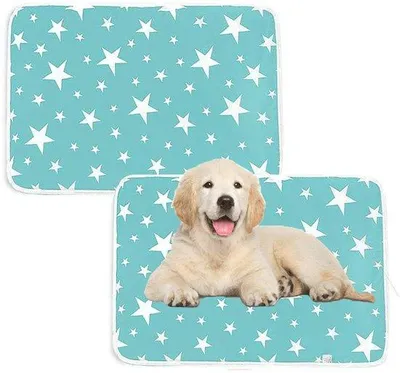 Produktbild von Set mit 2 waschbaren Wasserpads für Hunde, wasserdicht, wiederverwendbar, Trainingsmatte für Welpen, Maße (50 x 70 cm)