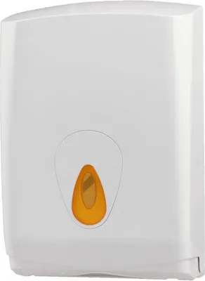 Produktbild von PlastiQline Papierhandtuchspender MIDI - Farbfenster orange - Handtuchspender