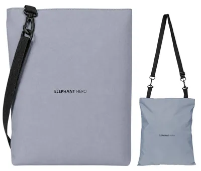 Produktbild von Turnbeutel Sportbeutel Schule Kinder Elephant Hero Signature Gym Bag Schuhbeutel Schultergurt Attach Bag 13201 Solid Grau