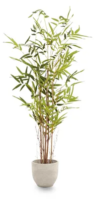 Künstliche Bambuspflanze 120 cm, naturgetreu, mit Topf