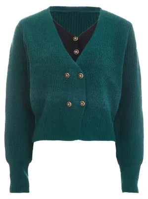 Produktbild von CALEY  Damen Strickjacke - Grün, M