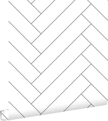 Immagine prodotto di ESTAhome carta da parati spina di pesce bianco e nero 53 cm x 10.05 m
