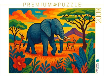 Produktbild von CALVENDO Puzzle Im Schatten des Kilimandscharo | 2000 Teile Lege-Größe 90x67cm Foto-Puzzle für glückliche Stunden