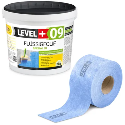 Immagine prodotto di Foglio liquido 7kg nastro sigillante 10m set di sigillatura per doccia bagno balcone SET73