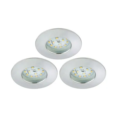 Produktbild von Briloner LED Einbauleuchten Set IP44 3x5W 3x400 lm 3000 K alu Ø 7,5/6 cm 230V