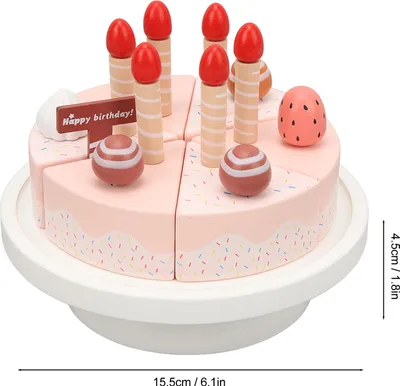 Produktbild von Pretend Cake Playset Simulation Dekoration Schneiden Geburtstag mit Kerzen Messern