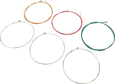 Image de VBESTLIFE 6 St��ck cordes de guitare de rechange en acier pour guitare électrique, cordes pour instruments de musique, rouge, jaune, vert, argent