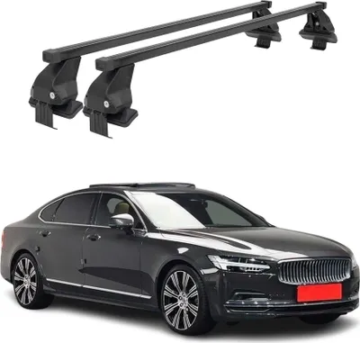 Produktbild von Menabo Dachträger Grundtäger für Volvo S90 2016-2025 50kg Stahl Schwarz 2 tlg