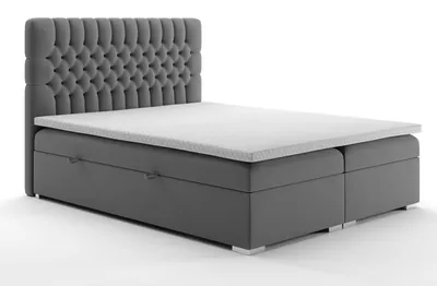 Produktbild von Boxspring Bett Hotel Doppel Chesterfield Luxus Betten Polster Kasten Funktion