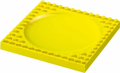 Immagine prodotto di Placematix Kinder Teller Kinderbausteine Kindergeschirr Flach Gelb PM104001A