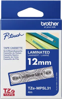 Immagine prodotto di Brother TZE-MPSL31 nastro per etichette Nero su argento