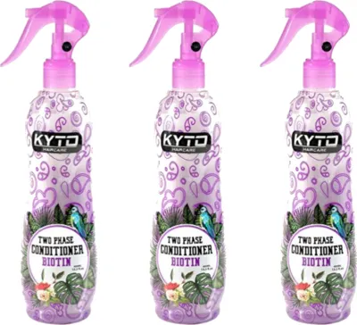Produktbild von 3 x KYTO TwoPhase Conditioner Haarpflege 2Phasen Conditioner 400ml Biotin