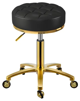 Productafbeelding van Rolkruk met wielen, hoogte verstelbaar 43-55 cm, Polyurethanleer, belastbaar tot 150 kg