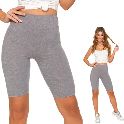 Immagine prodotto di Moraj pantaloncini corti da ciclismo da donna a vita alta, grigio melange, S/M
