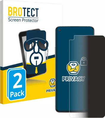 Produktbild von 2x BROTECT Sichtschutzfolie für OnePlus 8T Anti-Spy Privacy Sichtschutz Blickschutz Folie Blaulicht-Schutz