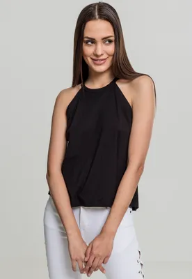 Image de Urban Classics Ladies Neckholder Tanktop noir - M