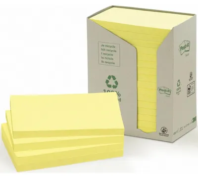 Produktbild von Post-It 655-1T, Gelb, 100 Blätter, 127 mm, 76 mm, 16 Stück(e)