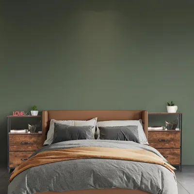 Immagine prodotto di Set di 2 comodini industriali, legno rustico e metallo