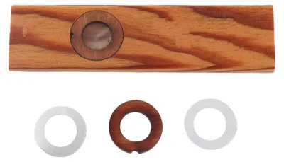 Imagen del producto de Kazoos, instrumentos musicales de madera vintage, kazoo de aluminio para