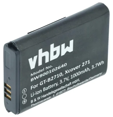 Produktbild von vhbw Akku kompatibel mit Samsung GT-B2710 Handy Smartphone Telefon (1000 mAh, 3,7 V, Li-Ion)