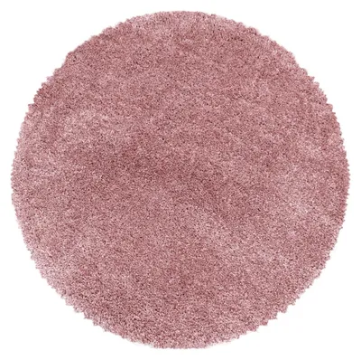 Produktbild von Hochflor Teppich Francesca rund, Farbe: Rosa, Größe:200 cm rund