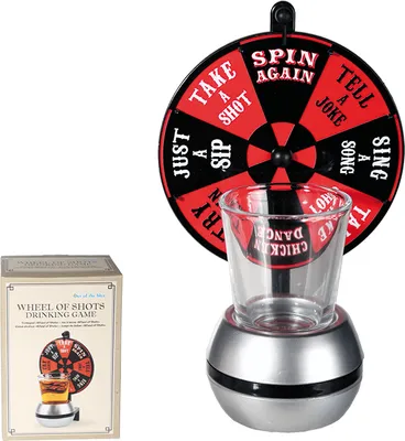 Immagine prodotto di Gioco di bevute Gioco di società per adulti Ruota dei colpi Ruota della fortuna con bicchiere sparatutto