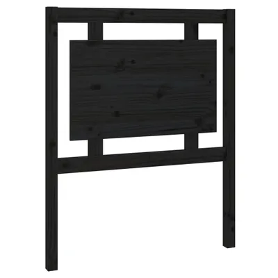 Produktbild von vidaXL Kopfteil Schwarz 80,5x4x100 cm Massivholz Kiefer