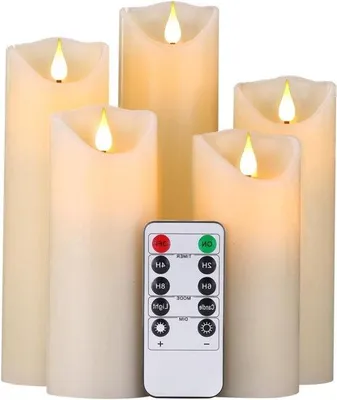 Image de Bougies électriques à flamme vacillante, rechargeables et à intensité variable, blanc chaud - Bougies fixes avec télécommande et minuterie pour une fête d'Halloween